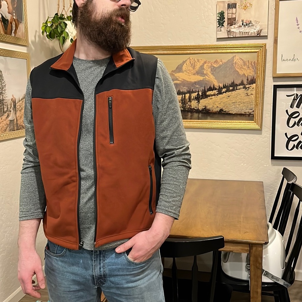 Mens Eddie Bauer Windcutter Fleece Vest Winter Fashion